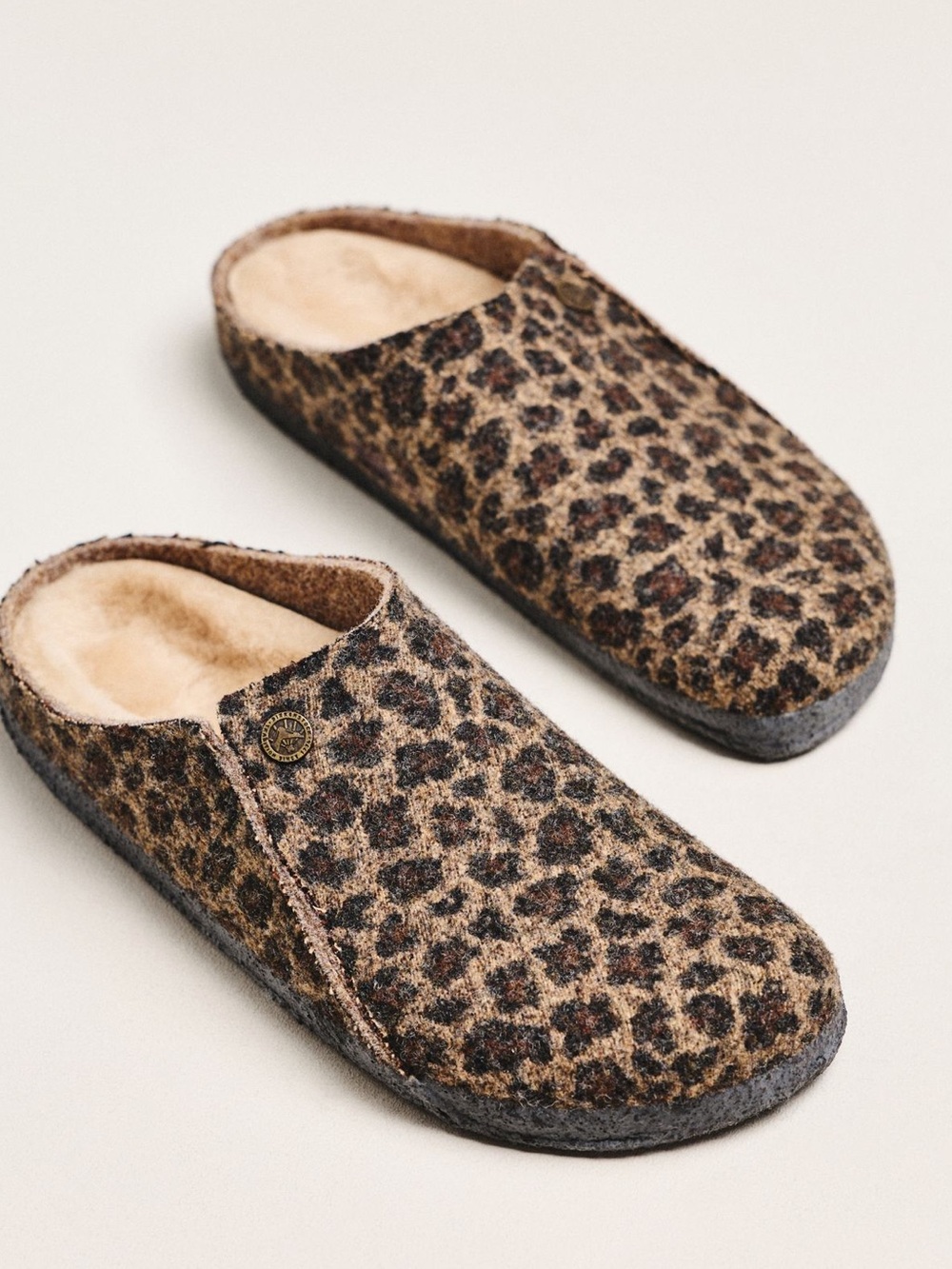 Birkenstock Zermatt wool felt shearling clogs